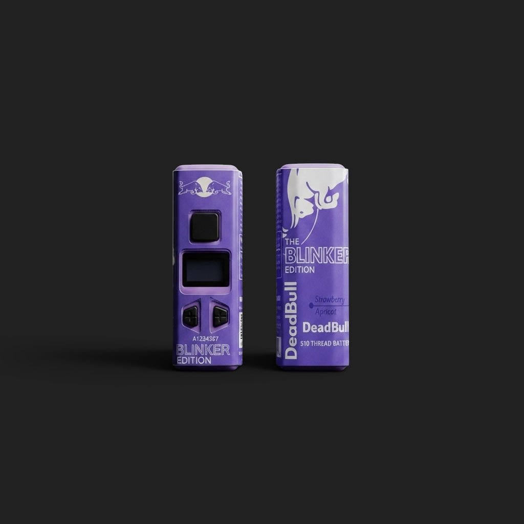 REDBULL PURPLE - 510 Battery novelty 510 thread battery by Secret Solder LLC